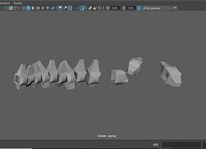 3D dragon bone vertebrae
