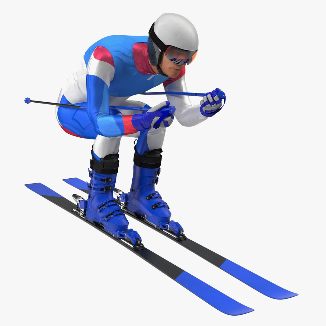 Slide Down Skier Generic 3D model preview