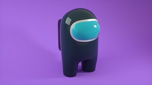 3D model character spacesuit people