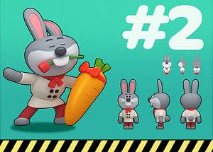 3D model Chef Bunny- 3D printable model