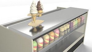 ice cream fridge 3D