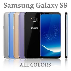 samsung galaxy s8 colors 3D model