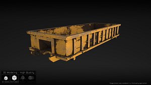 3d model industrial dumpster