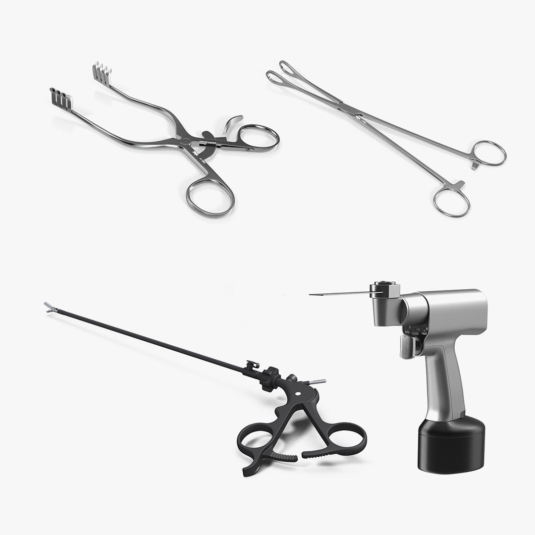 Surgical Medical Instruments Collection 3D model preview