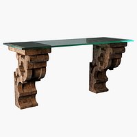 Restoration hardware Corbel glass console