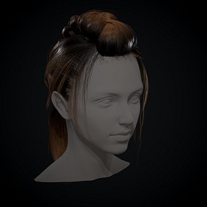 3D realtime hair woman 4