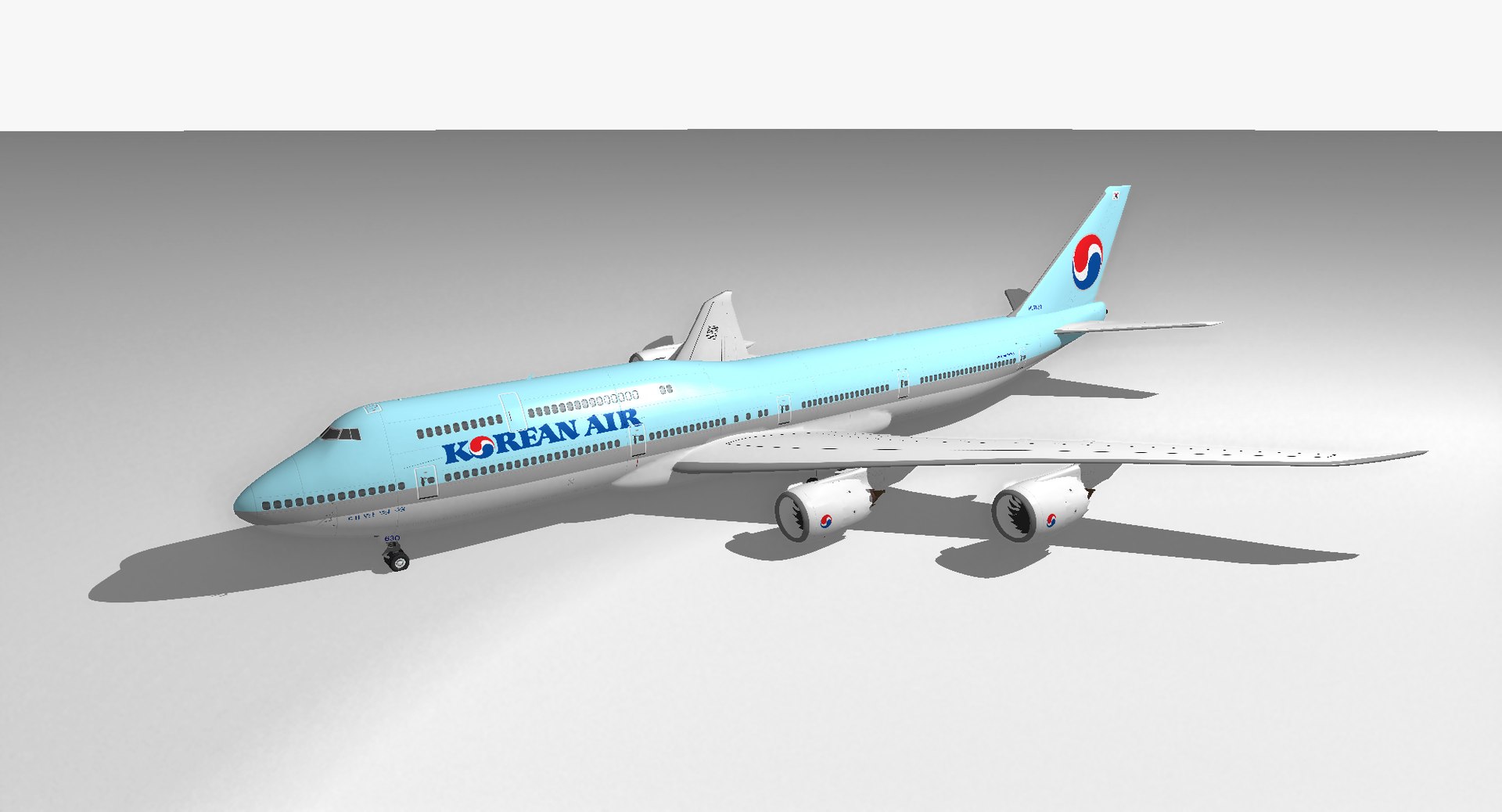 Korean Air Boeing 747 モデル Boeing 747-8I Korean Air 3D Model by Dreamscape Studios