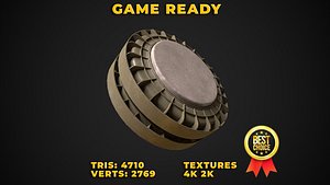 3D Italian circular plastic cased anti tank blast mine VS 16 model