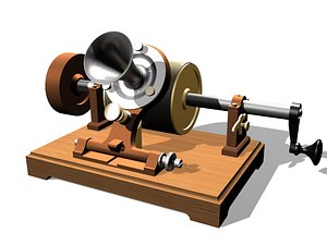 3d model phonograph edison