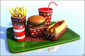 Fast Food Cartoon