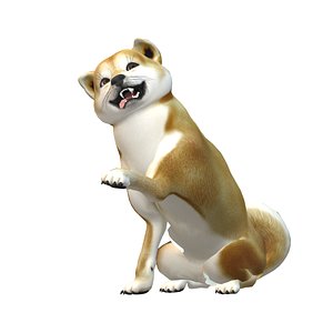 Shiba Inu dog - shake 3D model