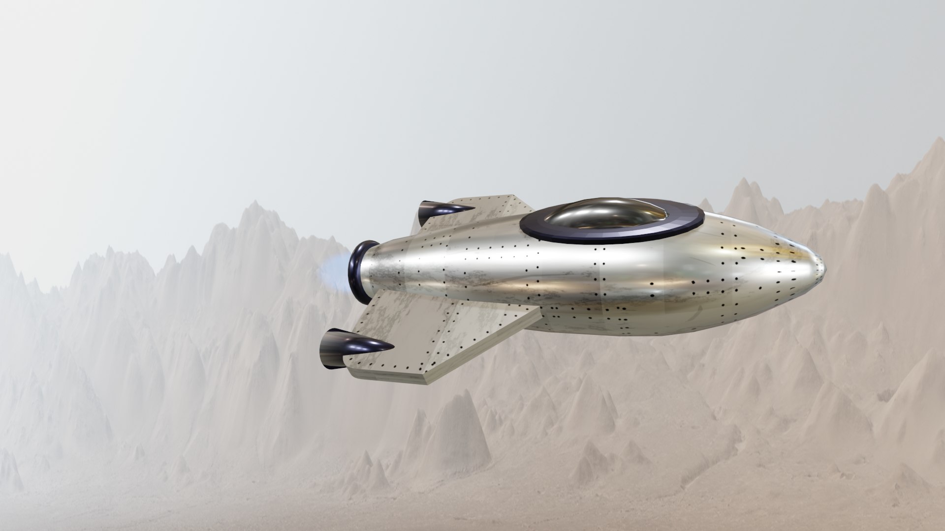 3D Model Retro-style Rocket Collection - TurboSquid 2112168