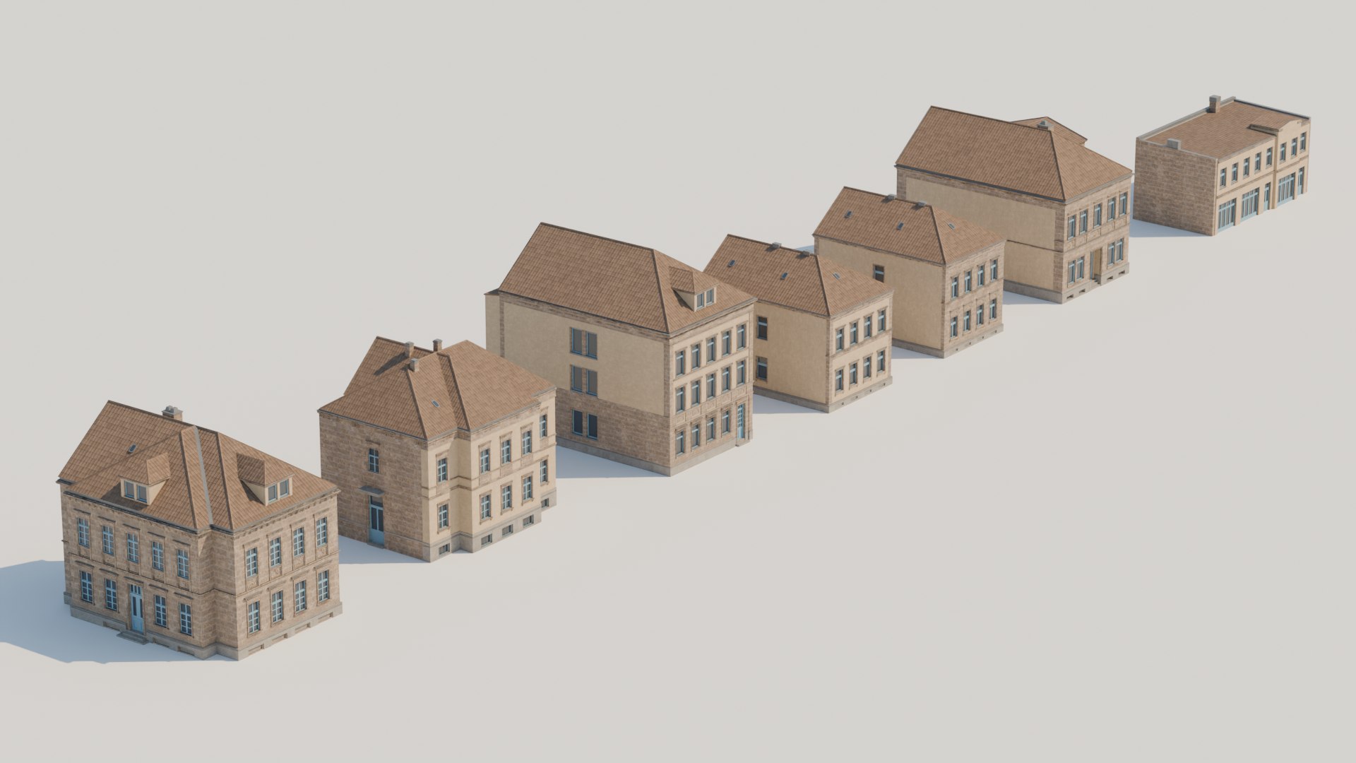 Classic European Houses Recolourable 7 Buildings Pack 3D model https://p.turbosquid.com/ts-thumb/4y/QR7XLh/l2/ssb_showcase_3/png/1792153892/1920x1080/fit_q87/58b7eabc3617e0453629637aa0a6d6182ba0e954/ssb_showcase_3.jpg