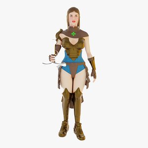 female KNIGHT rigging pose