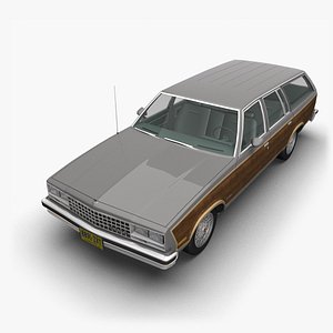 1983 Malibu WagonWood 3D model