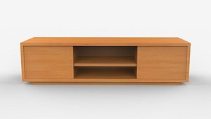 Wooden TV Stand 3D model 3D