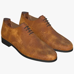 Realistic Leather Shoes Yellow model