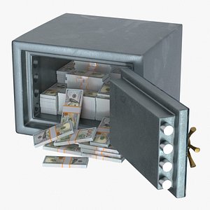 Dollar 100 Digital Locker Money Lots 3D model