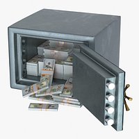 Dollar 100 Digital Locker Money Lots Animated