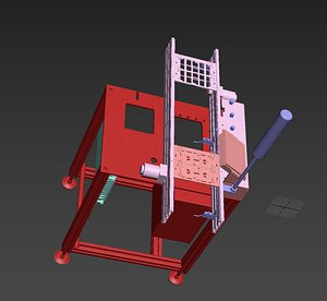 3D pcb assembly line conveyor model