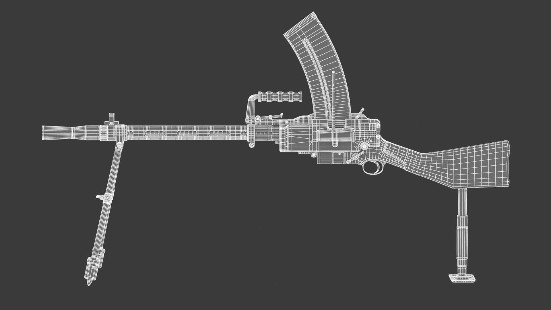 Madsen Machine Gun model - TurboSquid 1806116