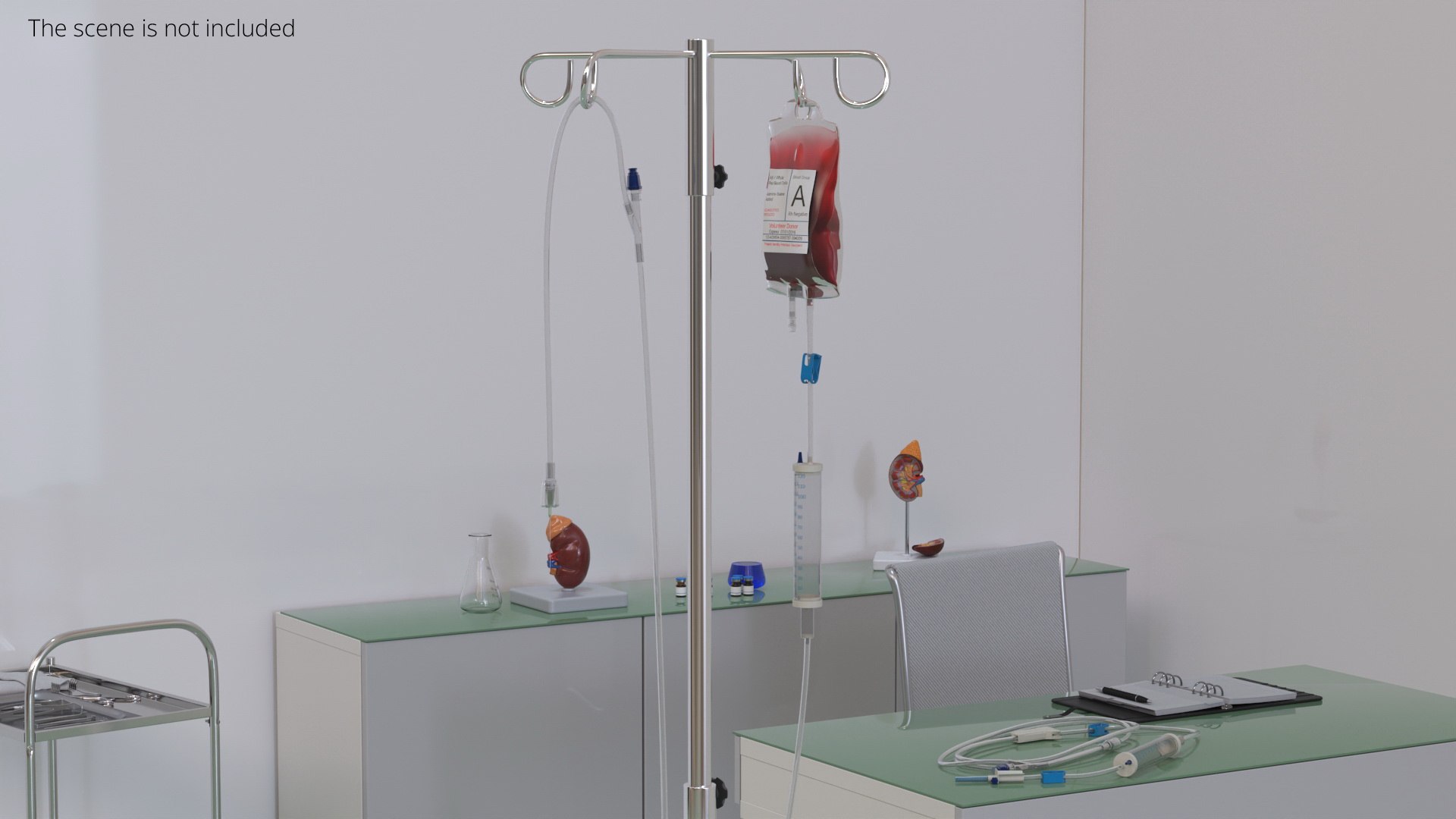 Hospital Infusion Stand With Blood Bag Mounted 3D Model - TurboSquid ...