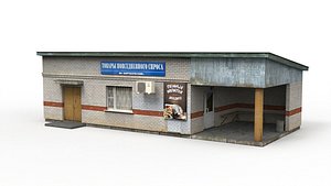 Bus Stop With Shop model