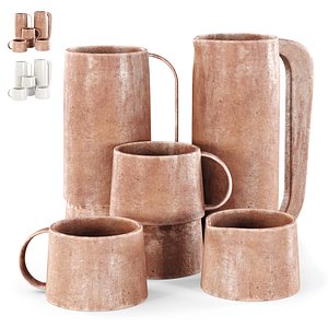 Arita Houen Ceramic Mugs 3D
