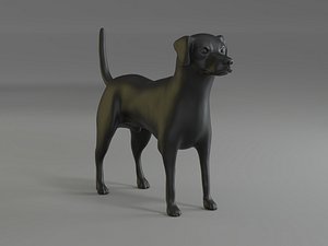 3D Dachshund with Pinscher Mix Dog print