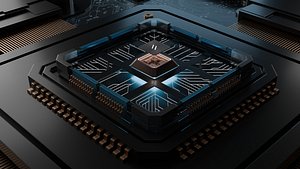 model circuit board blender with geometry nodes model