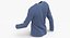 3D Long Sleeve Worn Male V Neck Pose 02 White Blank and Branded Heather