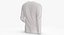 3D Long Sleeve Worn Male V Neck Pose 02 White Blank and Branded Heather