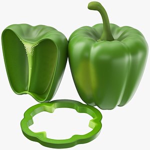 3D model Green Bell Pepper