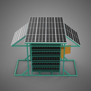 3D GENSET OFF GRID SOLAR PANEL POWER SYSTEM GENERATOR SET BATTERY