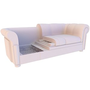3D sofa infographic visualization model