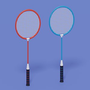 Cartoon Badminton Racket model