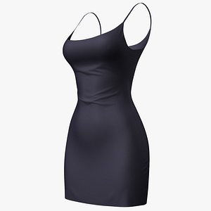 3D Small Black Dress 02v PBR model