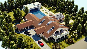 3D model mansion villa
