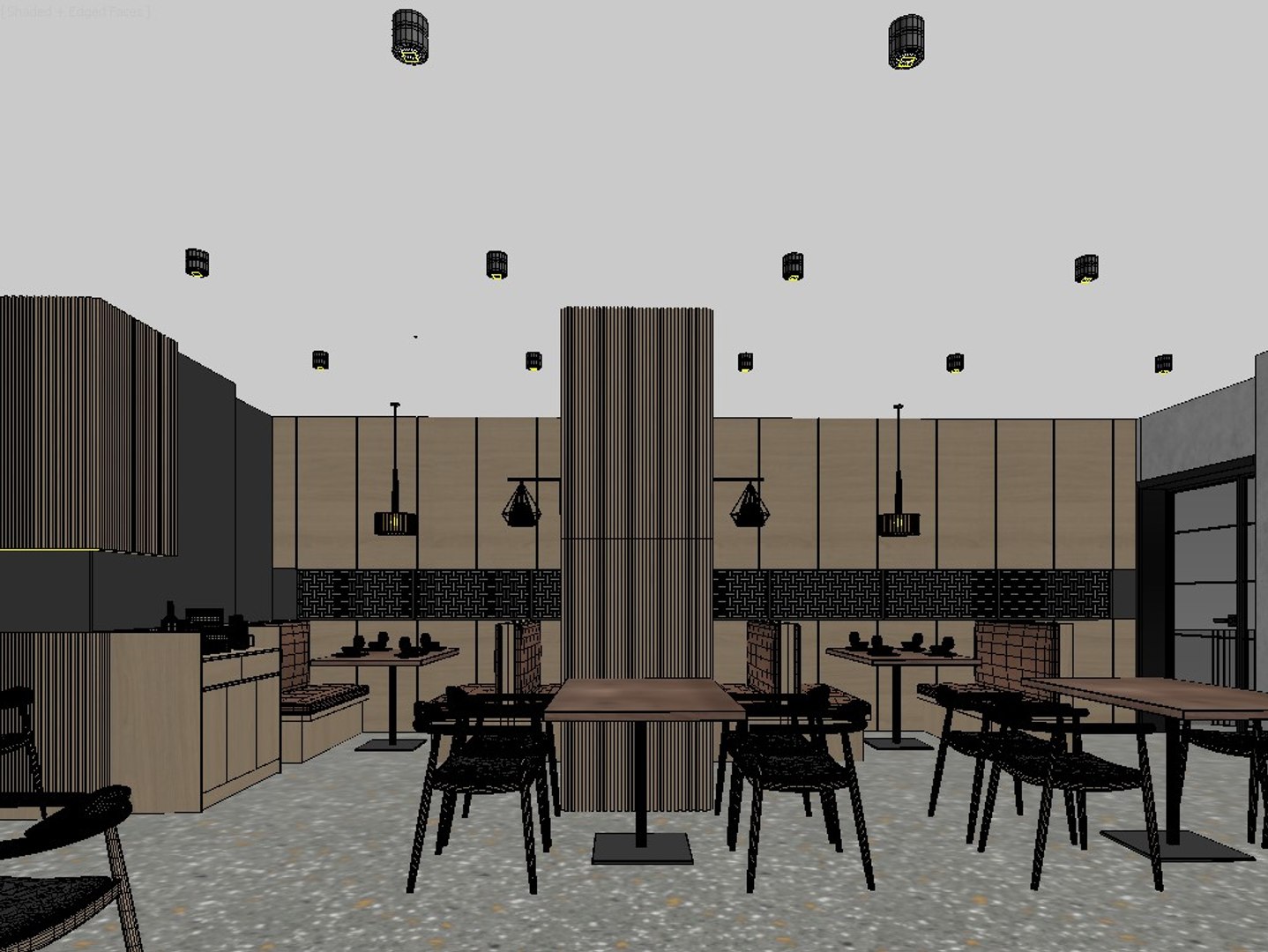 Fast Food Interior 3D Scene High-Quality Corona Render Ready 3D Model ...