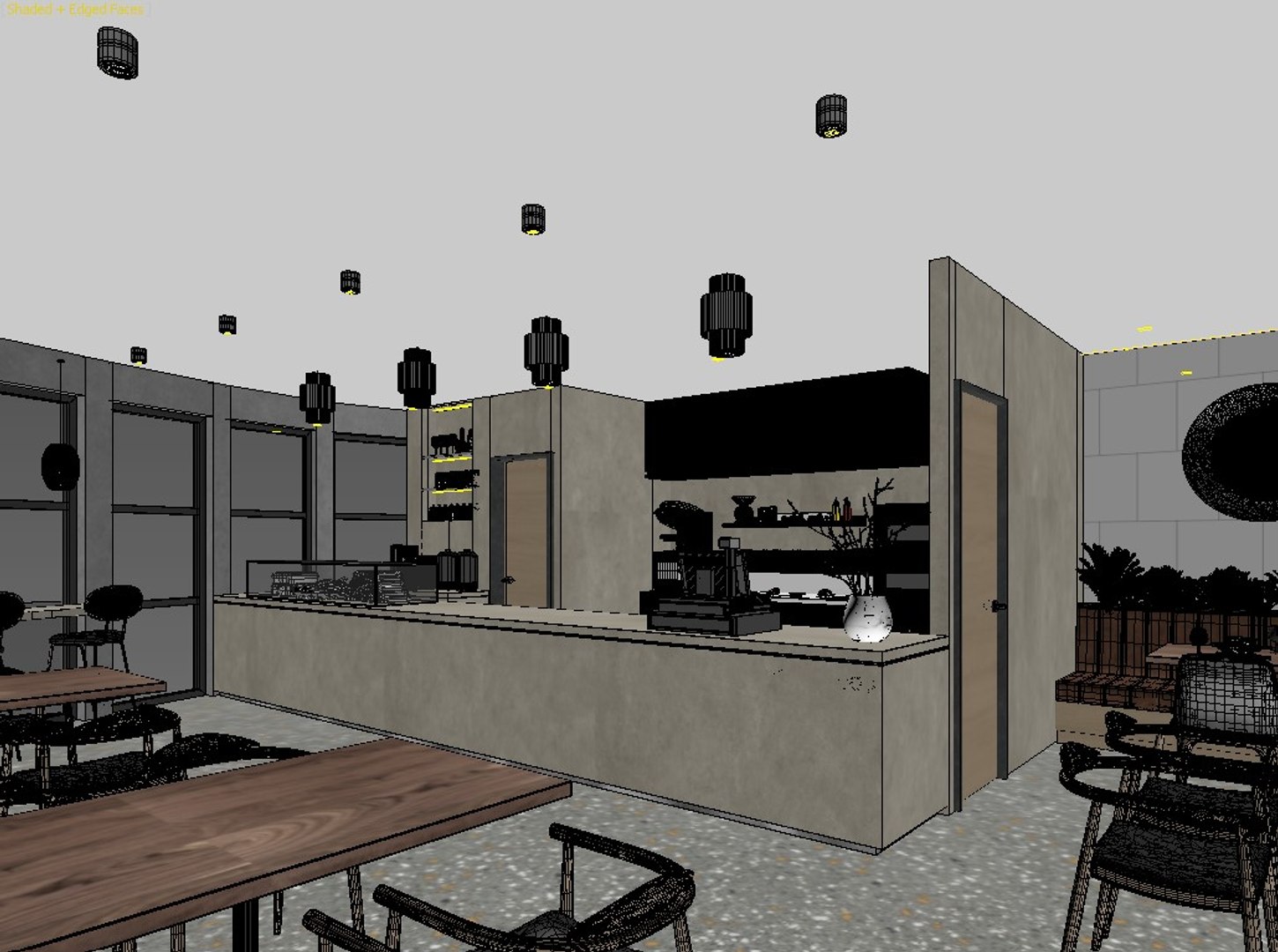 Fast Food Interior 3D Scene High-Quality Corona Render Ready 3D Model ...