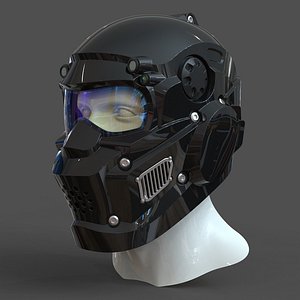 CAD-friendly kit Helmet H1V1 and male head M1P1D0V1head