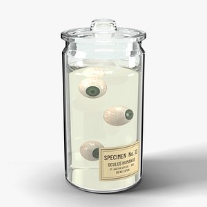 Specimen Jar with Floating Eyeballs - Horror Asylum Prop