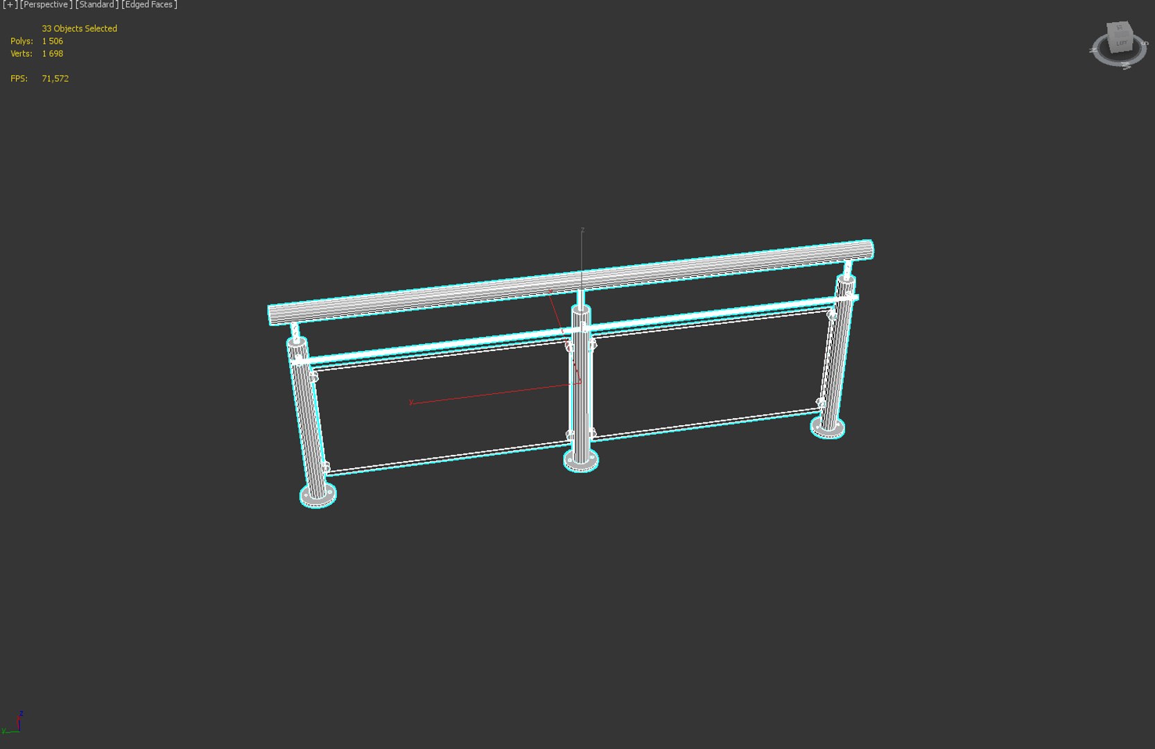 3D Steel Railing Model - TurboSquid 1412358