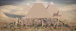 ancient egypt city egyptian 3D model