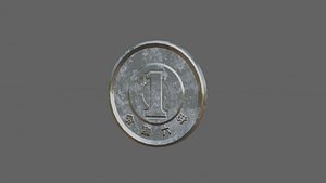 Low polygon of 1 yen
