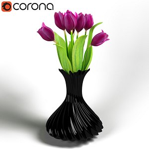 vase tulip 3d model
