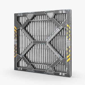 Industrial Airflow Grate Used Grey