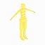 Animation de femme d'exercice de yoga de chien vers le bas à 3 pattes