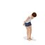 Animation de femme d'exercice de yoga de chien vers le bas à 3 pattes