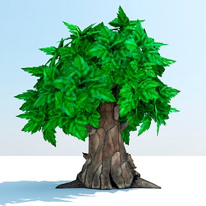 3d model oak tree